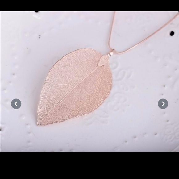 Jieyue jewelry Jewelry - Rose gold leaf necklace about 38cm